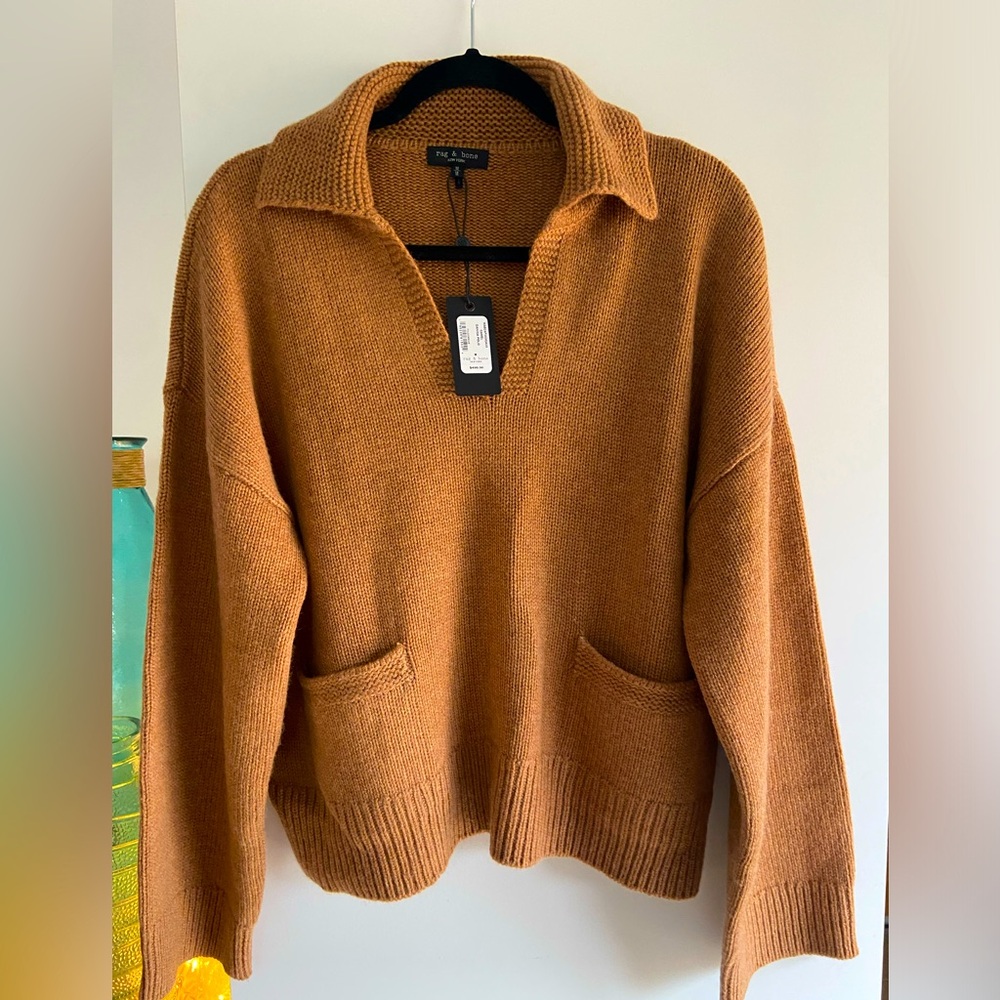 Rag & Bone Camel Danica Polo Sweater